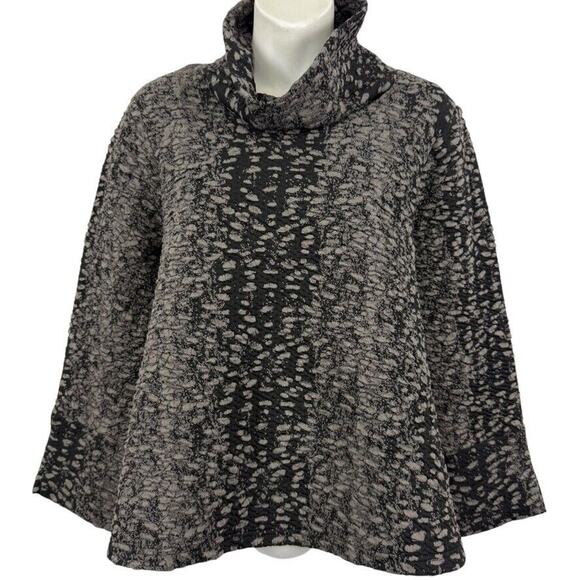 Liv Habitat Clothes Womens Lagenlook Gray Nora Cowl Top Thick Shirt Nouveau sz S - Picture 1 of 16